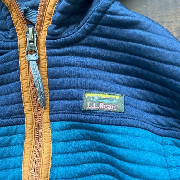 L.L. Bean Airlight Full zip colourblock hoodie - Picture 8 of 9